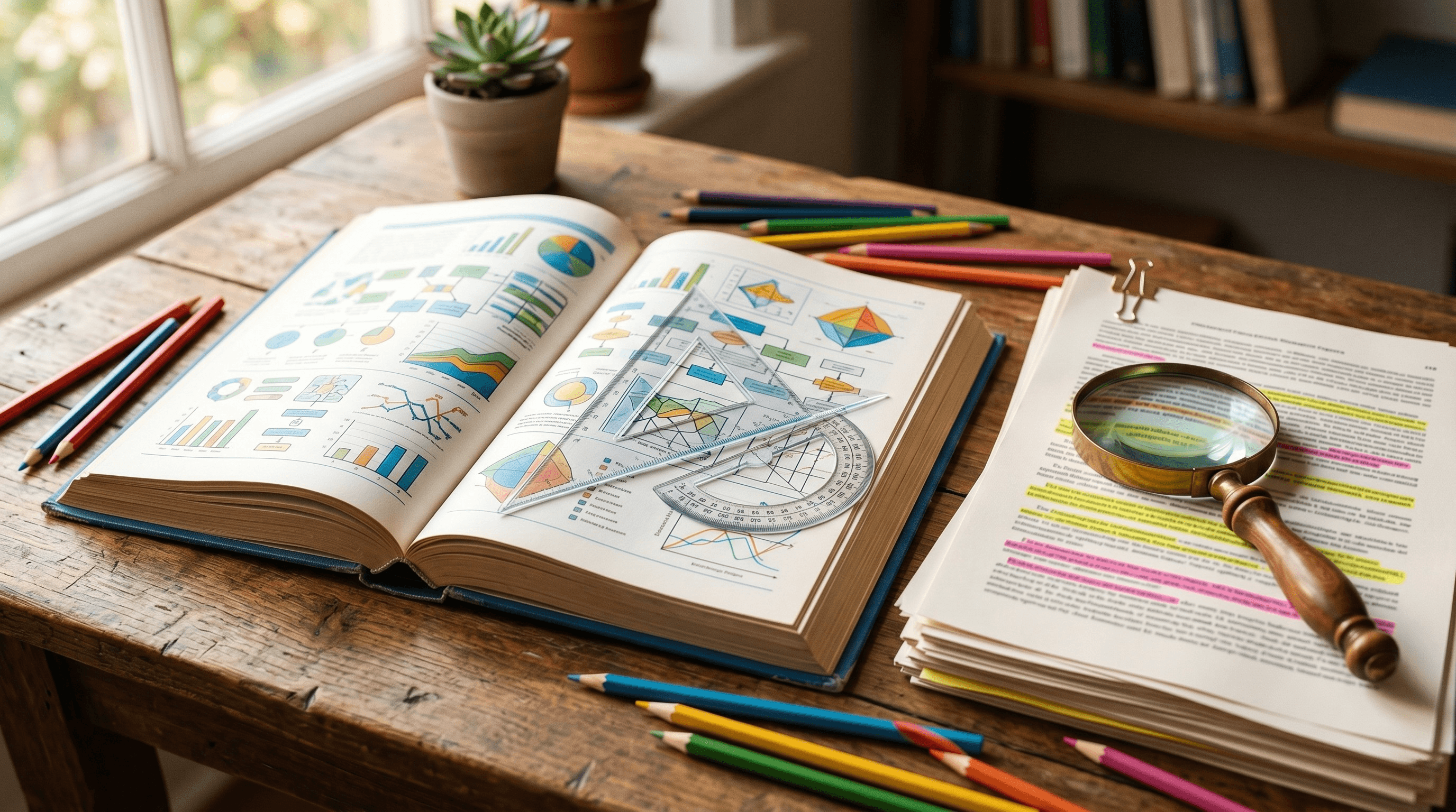 Books and study materials representing integration of technology with academics