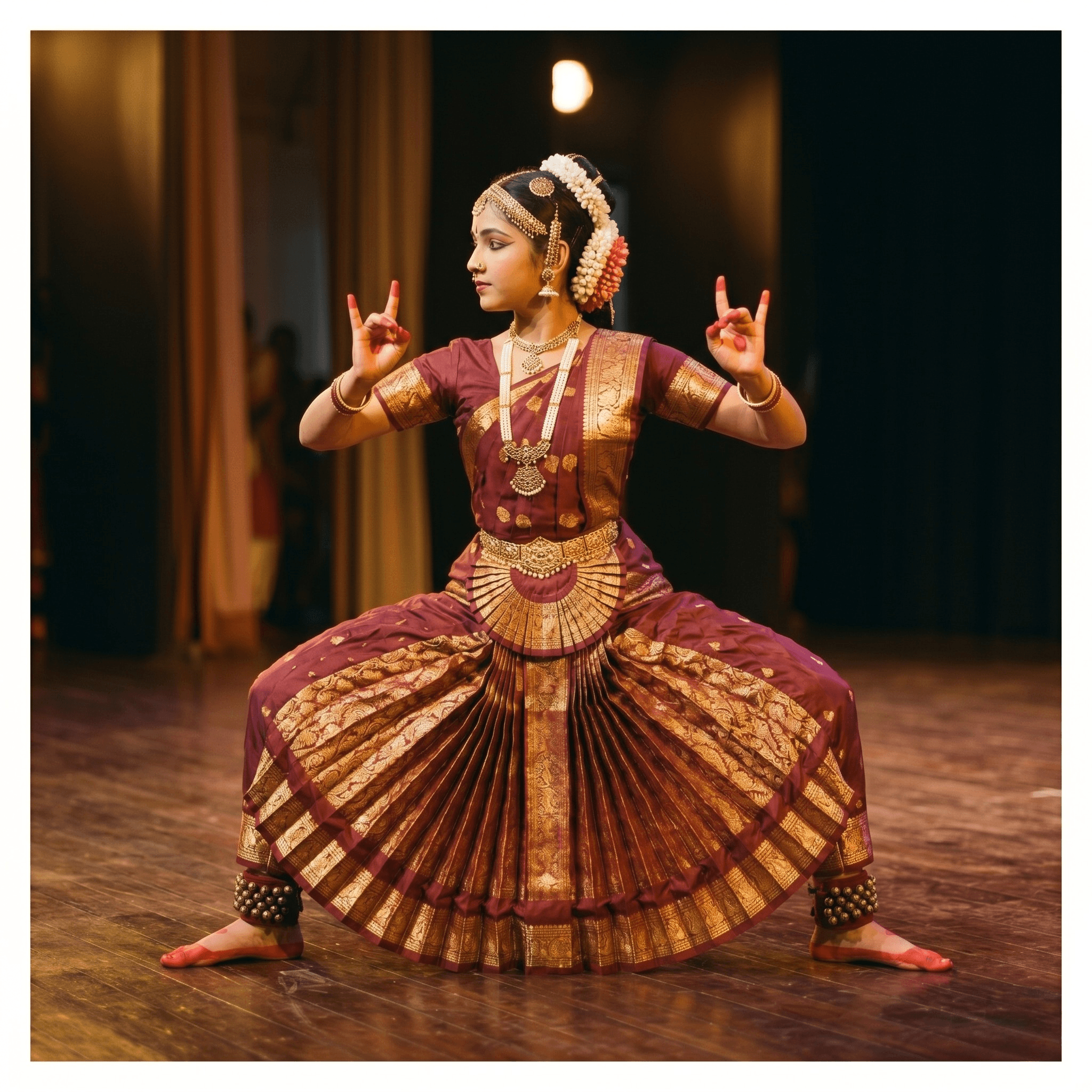 Bharatanatyam classical dance performance at Aurochild