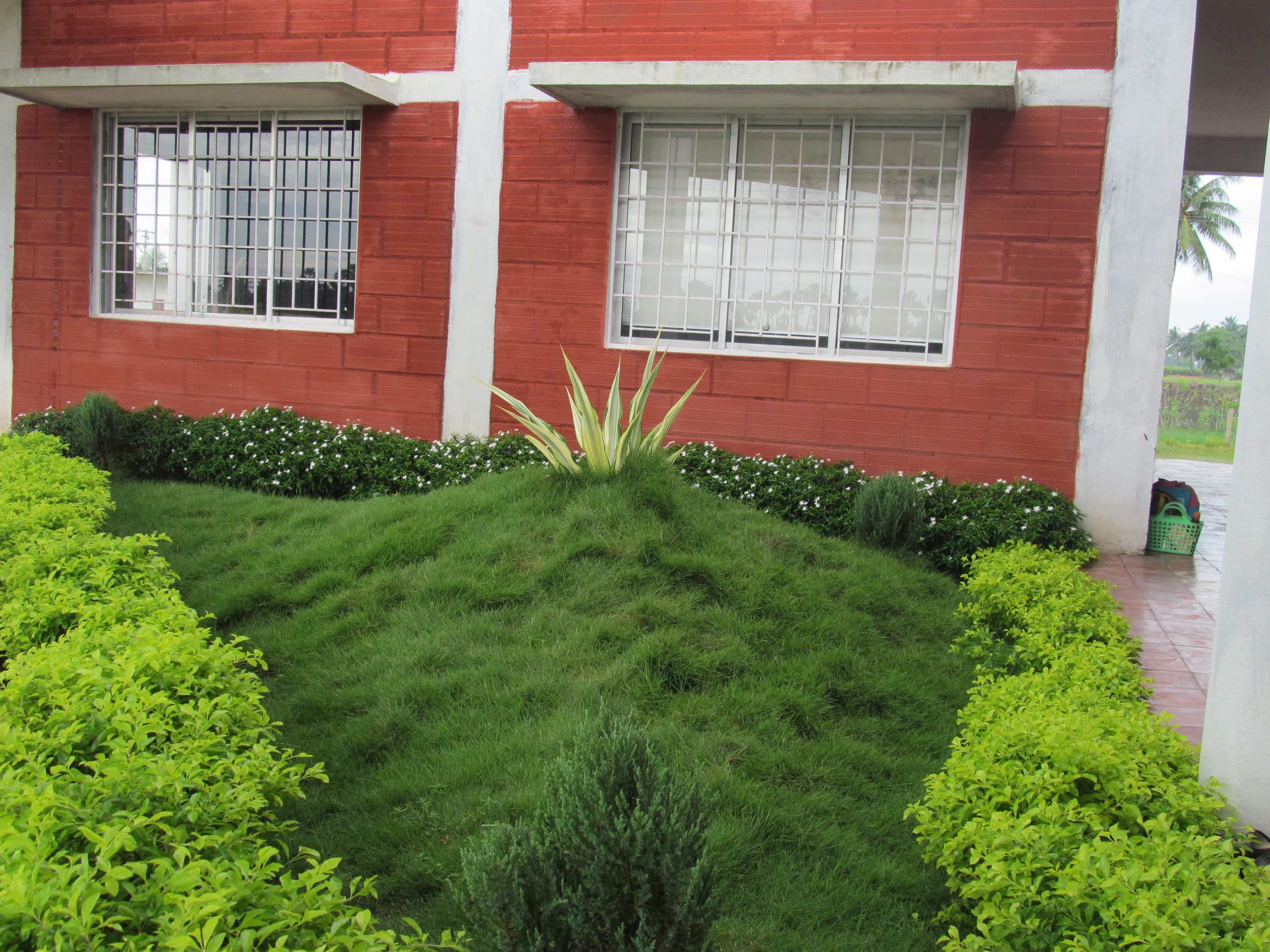 Campus green spaces at Aurochild School Cuddalore