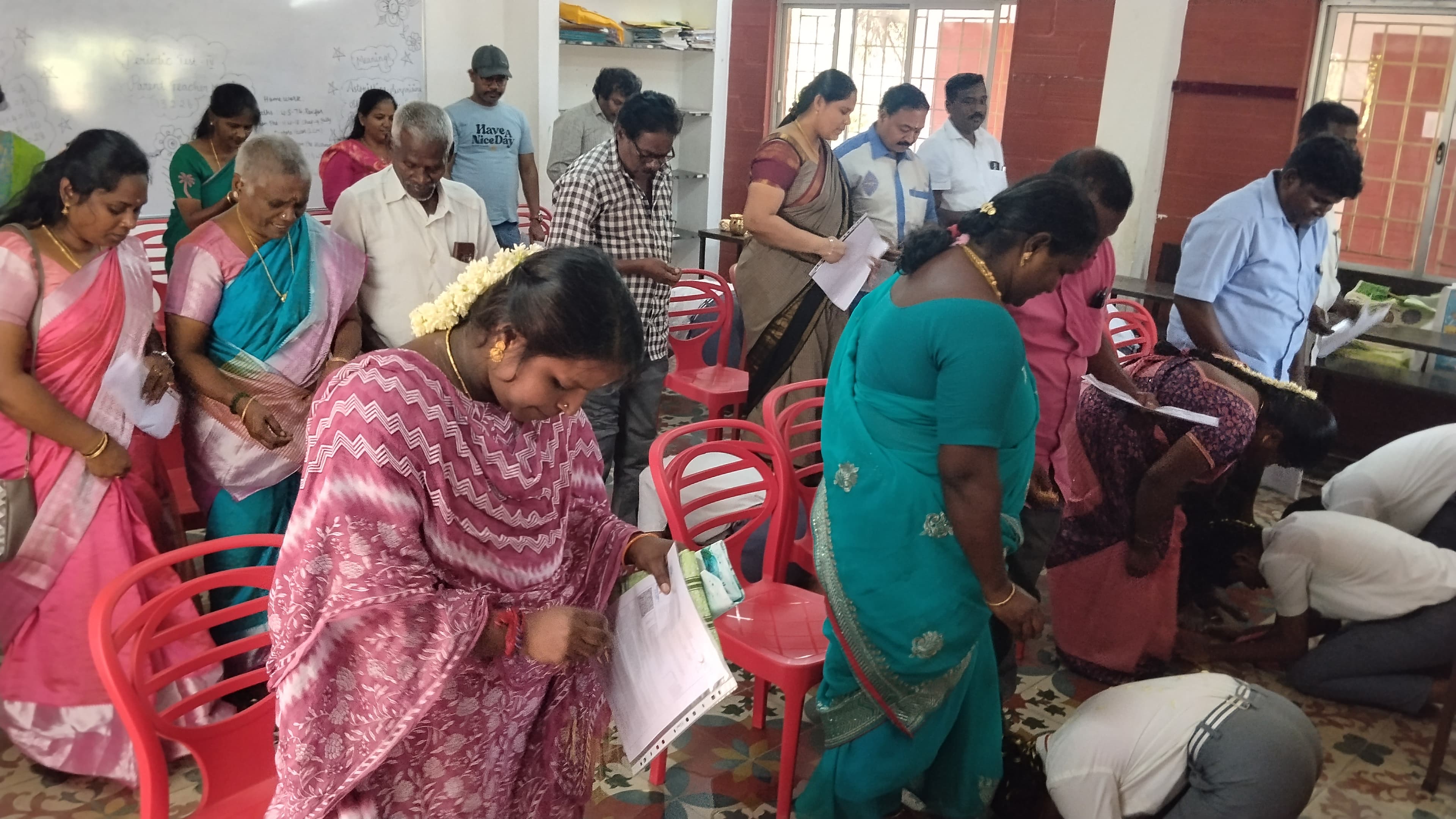 Family gathering at Aurochild School Cuddalore
