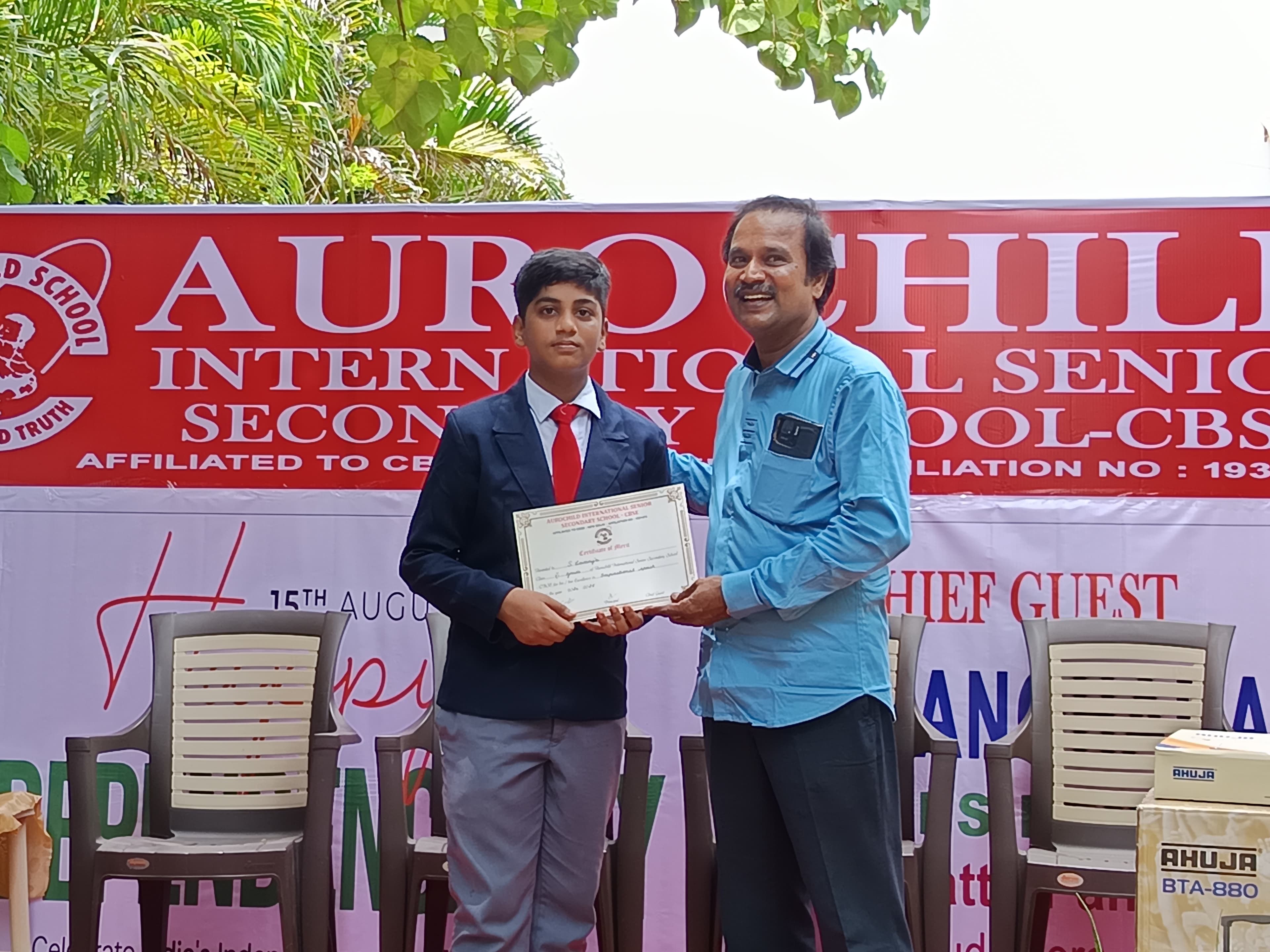 Independence Day celebration at Aurochild School Cuddalore