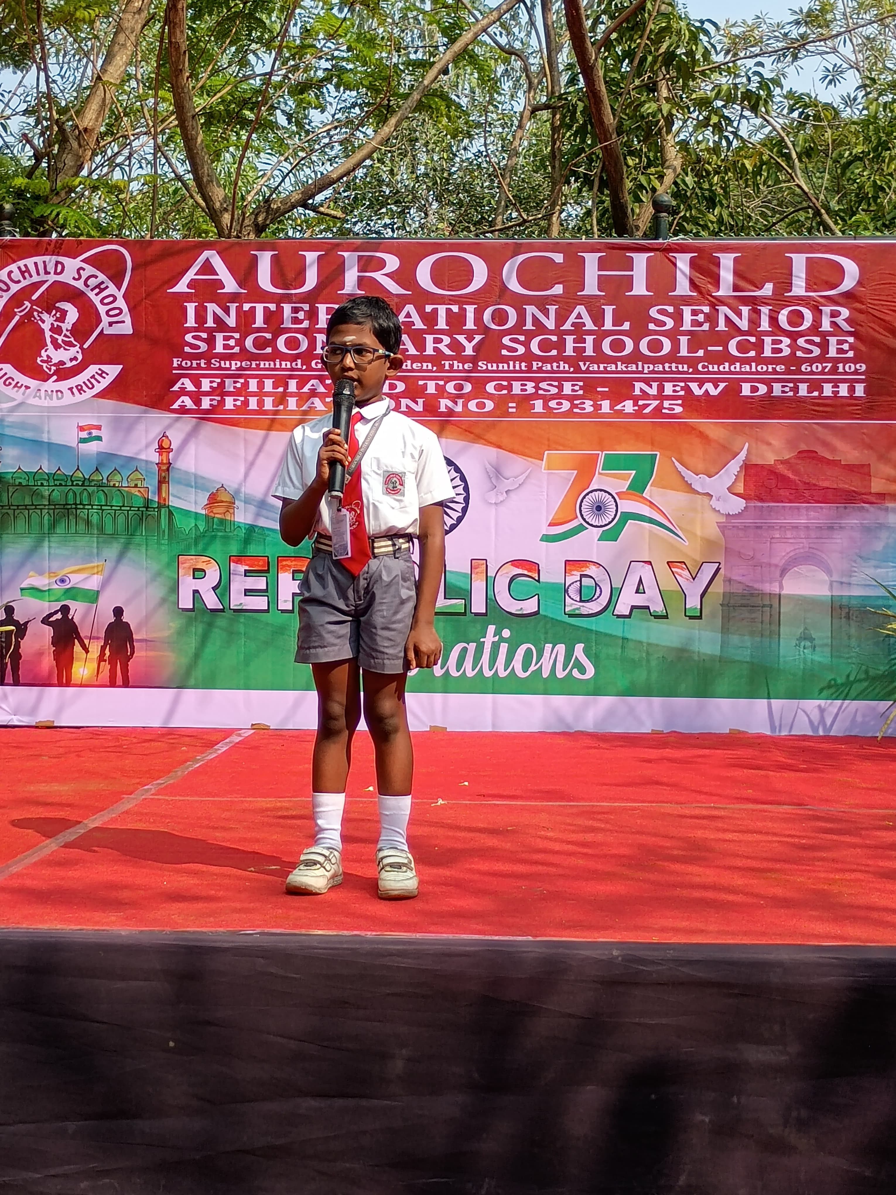Republic Day celebration at Aurochild School Cuddalore