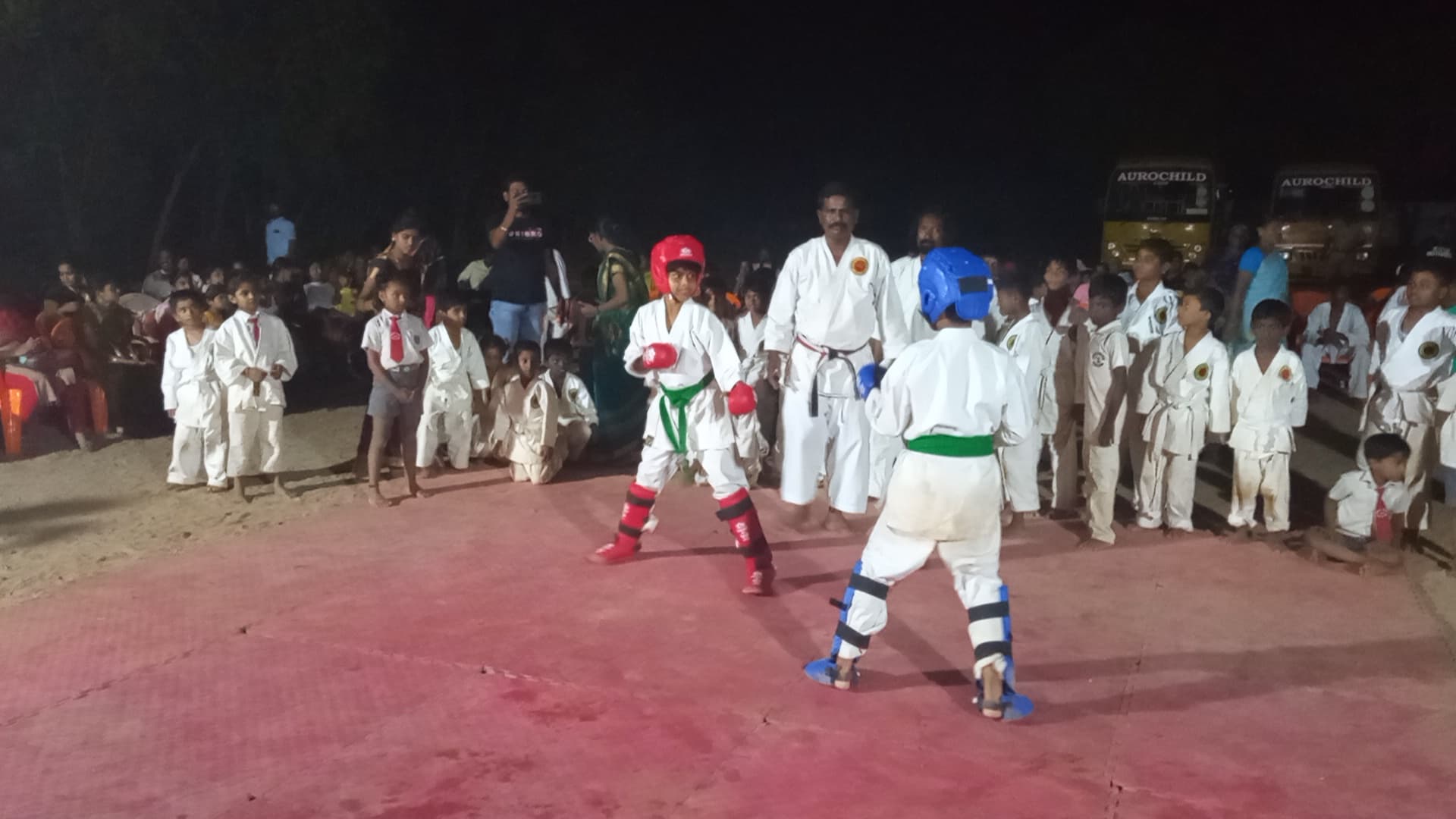 Martial arts competition at Aurochild School Cuddalore