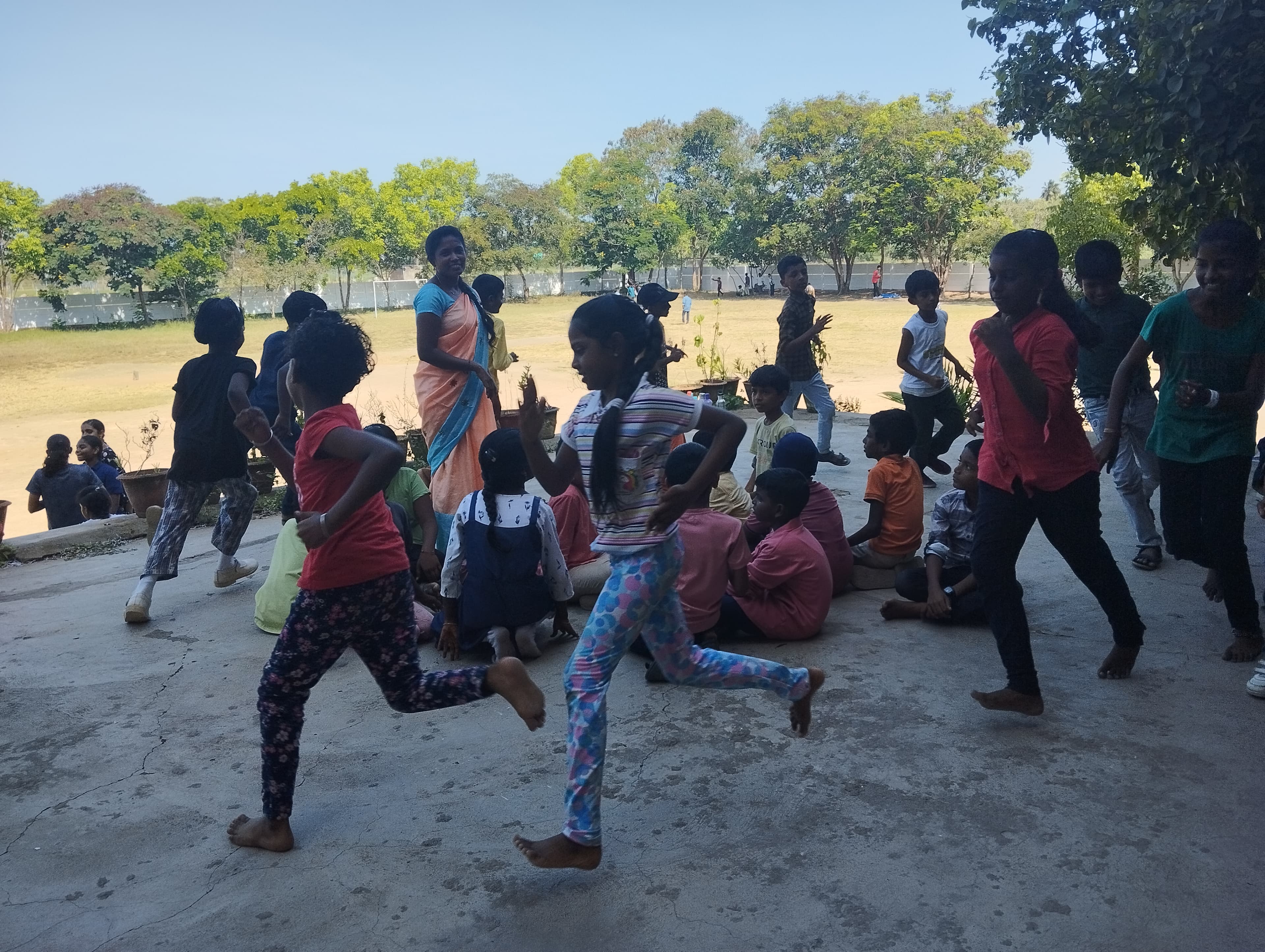 Aurochild students working together in a group activity