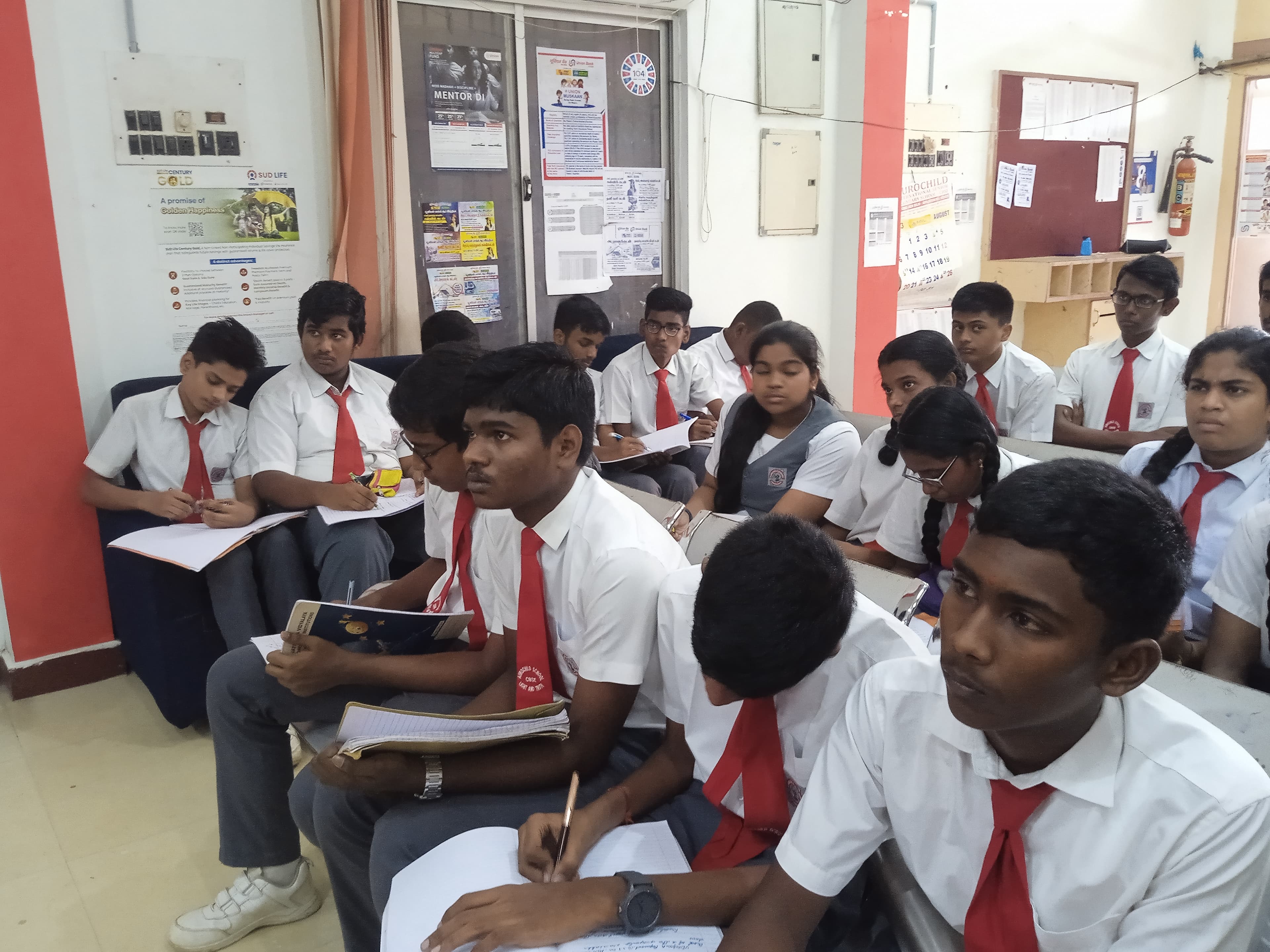Students on a practical learning experience outside school