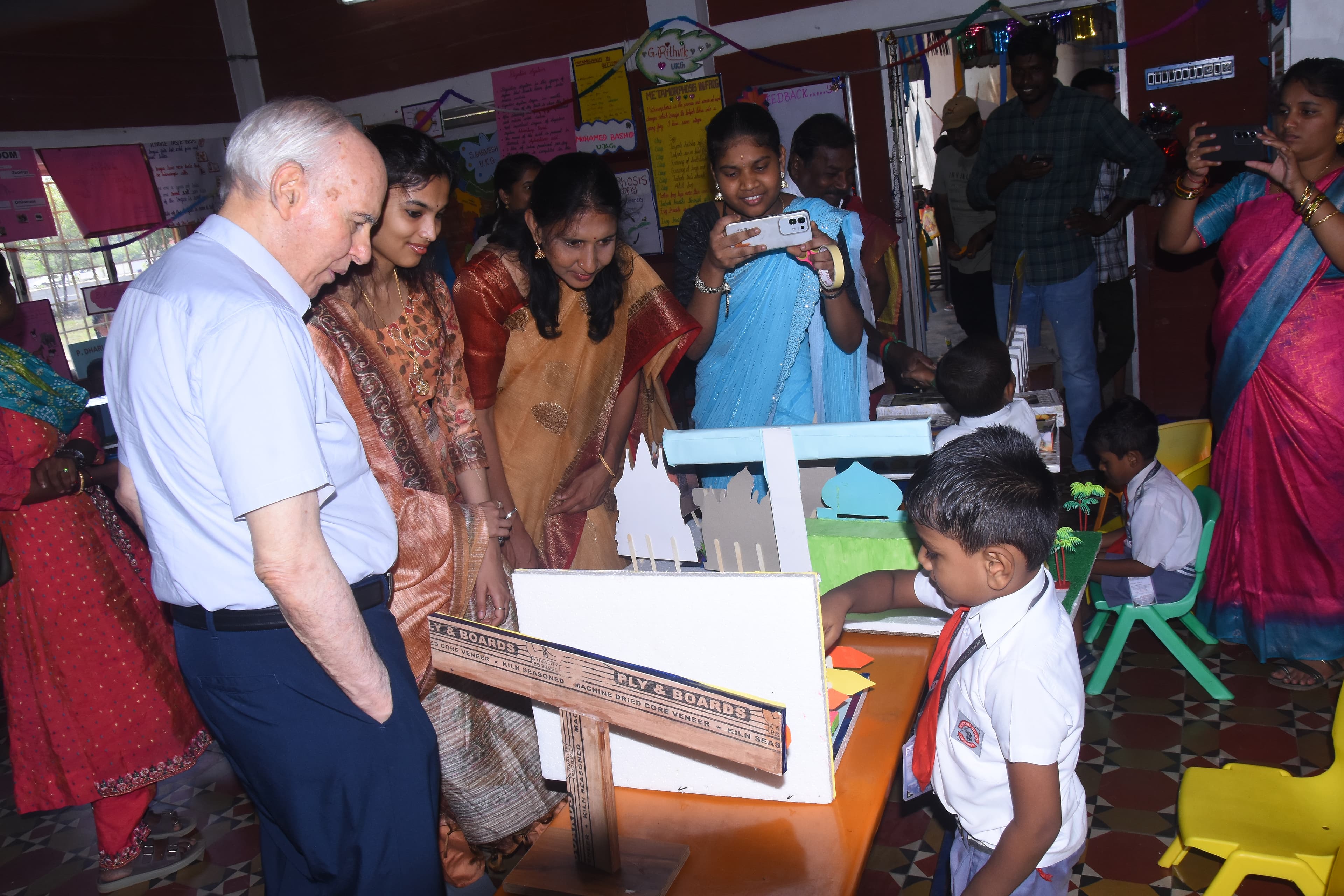 AuroSpark Science Exhibition — students presenting to visitors and parents