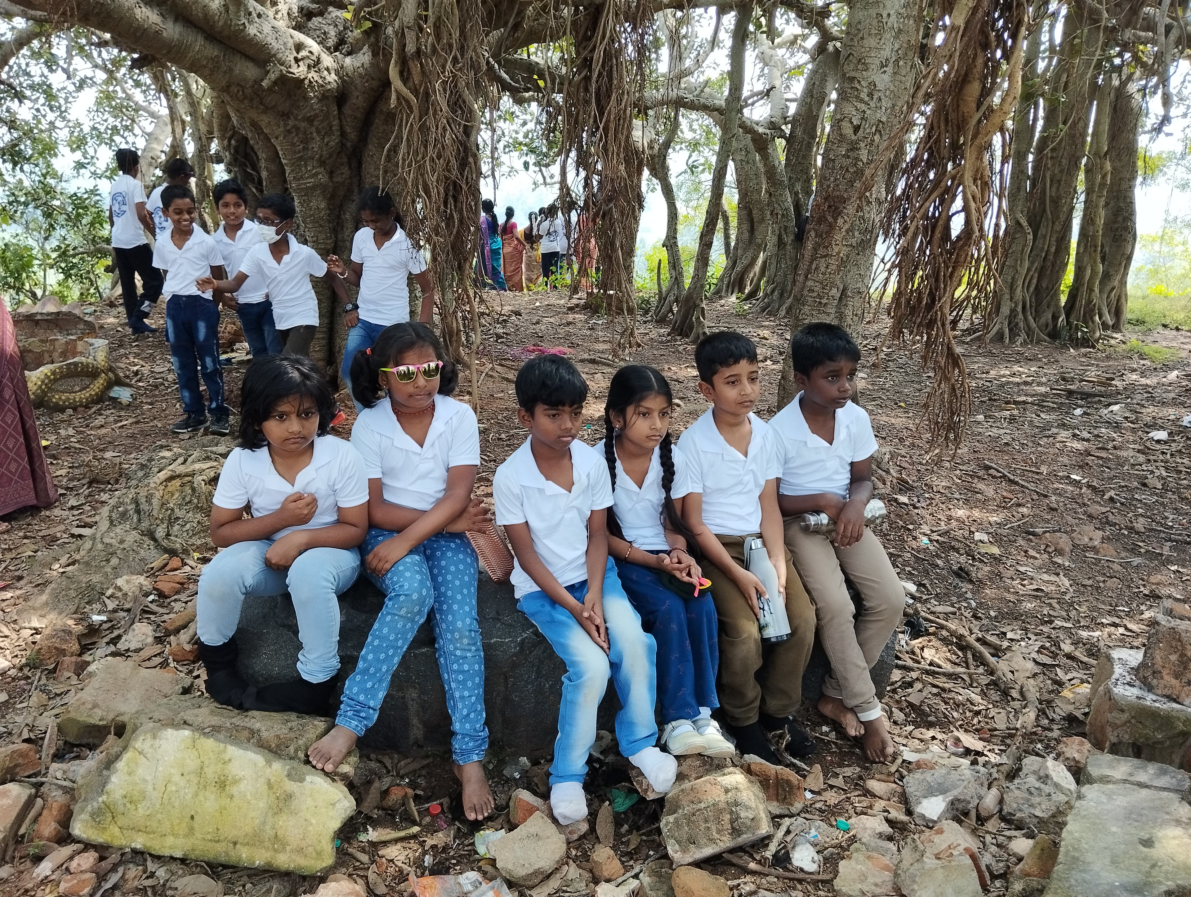Students in outdoor learning leadership activities